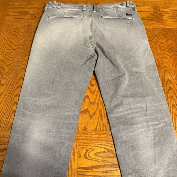 Diesel Men's Combat RR55 Jeans Gray Sz 33x28.5 Distressed Tapered Straight Leg - Picture 14 of 16